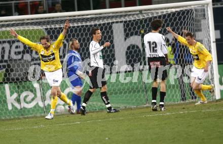 Fussball. Bundesliga. SK Austria Kelag Kaernten gegen Cashpoint SCR Altach. Torjubel Kirchler Roland (Altach). Klagenfurt, 4.4.2008
Copyright Kuess

---
pressefotos, pressefotografie, kuess, qs, qspictures, sport, bild, bilder, bilddatenbank