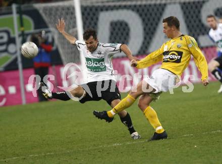 Fussball. Bundesliga. SK Austria Kelag Kaernten gegen Cashpoint SCR Altach. Hauser Alexander (Kaernten), Pamminger Manfred (Altach). Klagenfurt, 4.4.2008
Copyright Kuess

---
pressefotos, pressefotografie, kuess, qs, qspictures, sport, bild, bilder, bilddatenbank