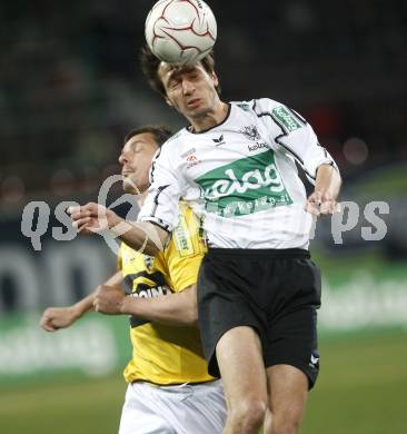 Fussball. Bundesliga. SK Austria Kelag Kaernten gegen Cashpoint SCR Altach. Bubenik Wolfgang (Kaernten), Hutwelker Karsten (Altach). Klagenfurt, 4.4.2008
Copyright Kuess

---
pressefotos, pressefotografie, kuess, qs, qspictures, sport, bild, bilder, bilddatenbank