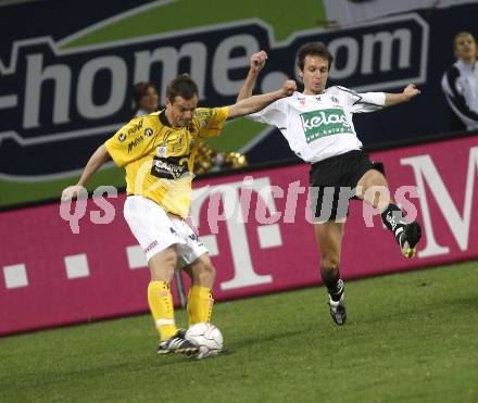 Fussball. Bundesliga. SK Austria Kelag Kaernten gegen Cashpoint SCR Altach. Bubenik Wolfgang (Kaernten), Hutwelker Karsten (Altach). Klagenfurt, 4.4.2008
Copyright Kuess

---
pressefotos, pressefotografie, kuess, qs, qspictures, sport, bild, bilder, bilddatenbank