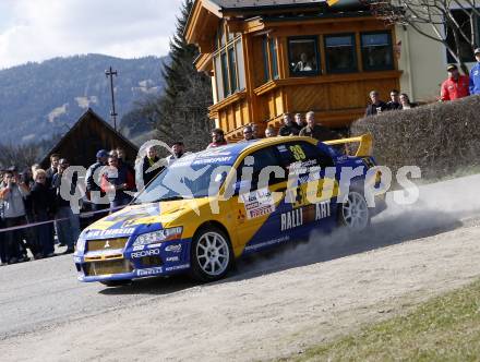 Motorsport. Rallye. Lavanttalrallye. Dieter Kienbacher, Ulrike Mitterhuber (AUT). Wolfsberg, am 4.4.2008.

Copyright Kuess

---
pressefotos, pressefotografie, kuess, qs, qspictures, sport, bild, bilder, bilddatenbank