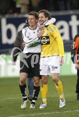 Fussball. Bundesliga. SK Austria Kelag Kaernten gegen Cashpoint SCR Altach. Plassnegger Gernot (Kaernten), Kirchler Roland (Altach). Klagenfurt, 4.4.2008
Copyright Kuess

---
pressefotos, pressefotografie, kuess, qs, qspictures, sport, bild, bilder, bilddatenbank