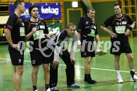 Handball. HCK 59 gegen Tulln. Ivica Zubac, Klaus Haslinglehner, Matthias Lippitsch, Armin Baeck, Patrick Jochum (HCK). Viktring, am 5.4.2008
Copyright Kuess

---
pressefotos, pressefotografie, kuess, qs, qspictures, sport, bild, bilder, bilddatenbank