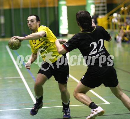 Handball. HCK 59 gegen Tulln. Andras Bozso (Tulln), Klaus Haslinglehner (HCK). Viktring, am 5.4.2008
Copyright Kuess

---
pressefotos, pressefotografie, kuess, qs, qspictures, sport, bild, bilder, bilddatenbank