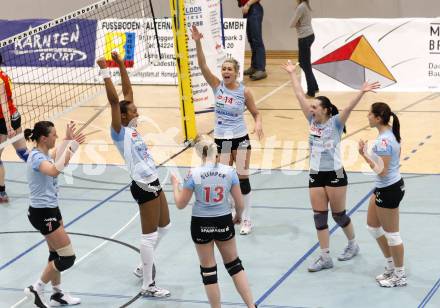 Volleyball Damen Bundesliga. ATSC Wildcats gegen ASKOE Linz Steg. Jubel Wildcats. Klagenfurt, am 5.4.2008.
Copyright Kuess

---
pressefotos, pressefotografie, kuess, qs, qspictures, sport, bild, bilder, bilddatenbank