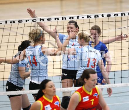 Volleyball Damen Bundesliga. ATSC Wildcats gegen ASKOE Linz Steg. Jubel Wildcats. Klagenfurt, am 5.4.2008.
Copyright Kuess

---
pressefotos, pressefotografie, kuess, qs, qspictures, sport, bild, bilder, bilddatenbank