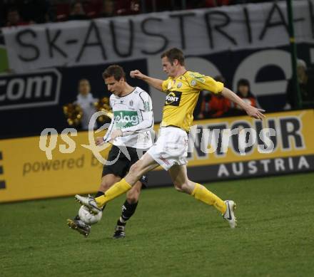 Fussball. T-Mobile Bundesliga. SK Austria Kelag Kaernten gegen Cashpoint SCR Altach. Thomas Pirker (Kaernten), Jonathan Jaqua (Altach). Klagenfurt, 4.4.2008
Copyright Kuess

---
pressefotos, pressefotografie, kuess, qs, qspictures, sport, bild, bilder, bilddatenbank