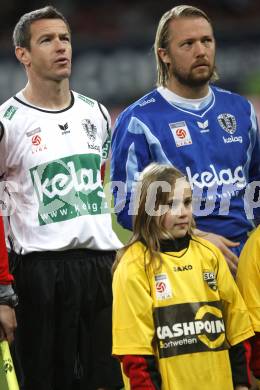 Fussball. T-Mobile Bundesliga. SK Austria Kelag Kaernten gegen Cashpoint SCR Altach. Martin Hiden, Andreas Schranz (Kaernten). Klagenfurt, 4.4.2008
Copyright Kuess

---
pressefotos, pressefotografie, kuess, qs, qspictures, sport, bild, bilder, bilddatenbank