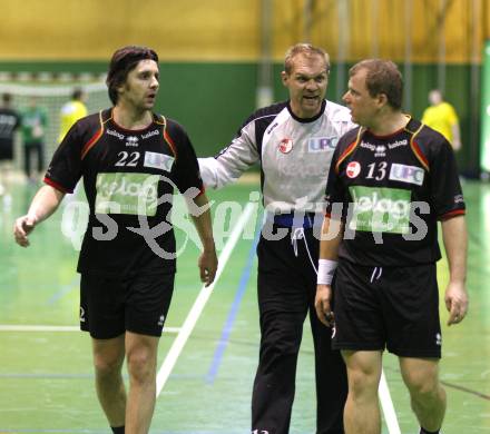 Handball. HCK 59 gegen Tulln. Klaus Haslinglehner, Matthias Lippitsch, Armin Baeck (HCK).  Viktring, am 5.4.2008
Copyright Kuess

---
pressefotos, pressefotografie, kuess, qs, qspictures, sport, bild, bilder, bilddatenbank