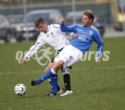 Fussball Regionalliga. SK Austria Kaernten Amateure gegen Gmunden. Bernd Christian Schierhuber (Kaernten), Andreas gahleitner (Gmunden). Klagenfurt, am 6.4.2008.
Copyright Kuess

---
pressefotos, pressefotografie, kuess, qs, qspictures, sport, bild, bilder, bilddatenbank