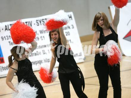 Volleyball Damen Bundesliga. ATSC Wildcats gegen ASKOE Linz Steg. Cheerleaders (Wildcats). Klagenfurt, am 5.4.2008.
Copyright Kuess

---
pressefotos, pressefotografie, kuess, qs, qspictures, sport, bild, bilder, bilddatenbank