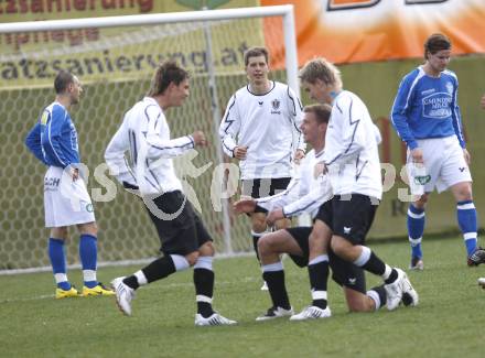 Fussball Regionalliga. SK Austria Kaernten Amateure gegen Gmunden. Torjubel (Kaernten).. Klagenfurt, am 6.4.2008.
Copyright Kuess

---
pressefotos, pressefotografie, kuess, qs, qspictures, sport, bild, bilder, bilddatenbank