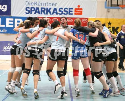 Volleyball Damen Bundesliga. ATSC Wildcats gegen ASKOE Linz Steg. Jubel (Wildcats). Klagenfurt, am 5.4.2008.
Copyright Kuess/Nadja Kuess

---
pressefotos, pressefotografie, kuess, qs, qspictures, sport, bild, bilder, bilddatenbank