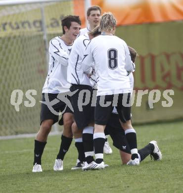 Fussball Regionalliga. SK Austria Kaernten Amateure gegen Gmunden. Torjubel (Kaernten).. Klagenfurt, am 6.4.2008.
Copyright Kuess

---
pressefotos, pressefotografie, kuess, qs, qspictures, sport, bild, bilder, bilddatenbank