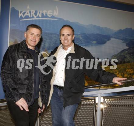 EBEL. Eishockey Bundesliga. Giuseppe Mion, Trainer Larry Huras (VSV). Klagenfurt, am 14.3.2008.
Foto: Kuess 
---
pressefotos, pressefotografie, kuess, qs, qspictures, sport, bild, bilder, bilddatenbank