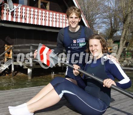 Rudern. Simone und Florian Berg (RV Nautilus). Klagenfurt, am 9.4.2008
Copyright Kuess

---
pressefotos, pressefotografie, kuess, qs, qspictures, sport, bild, bilder, bilddatenbank