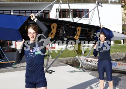 Rudern. Simone und Florian Berg (RV Nautilus). Klagenfurt, am 9.4.2008
Copyright Kuess

---
pressefotos, pressefotografie, kuess, qs, qspictures, sport, bild, bilder, bilddatenbank