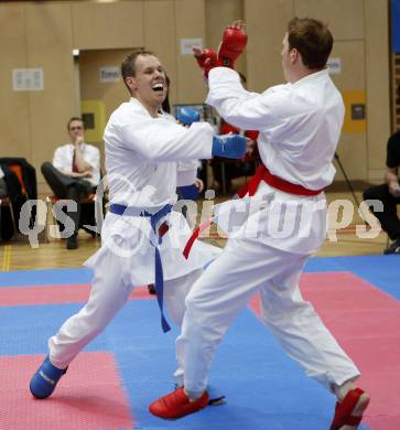 Karate. Oesterreichische Meisterschaften. Klaus Aren (blauer Guertel), Josef Rauter (roter Guertel). Wolfsberg, am 12.4.2008
Copyright Kuess

---
pressefotos, pressefotografie, kuess, qs, qspictures, sport, bild, bilder, bilddatenbank