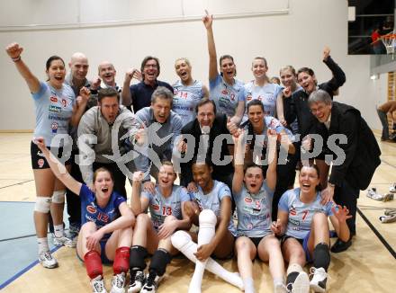 Volleyball Damen Bundesliga. ATSC Wildcats gegen Post SV Wien. Jubel (Wildcats). Klagenfurt, am 16.4.2008.
Copyright Kuess

---
pressefotos, pressefotografie, kuess, qs, qspictures, sport, bild, bilder, bilddatenbank