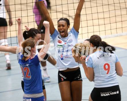 Volleyball Damen Bundesliga. ATSC Wildcats gegen Post SV Wien. Jubel (Wildcats). Klagenfurt, am 16.4.2008.
Copyright Kuess

---
pressefotos, pressefotografie, kuess, qs, qspictures, sport, bild, bilder, bilddatenbank