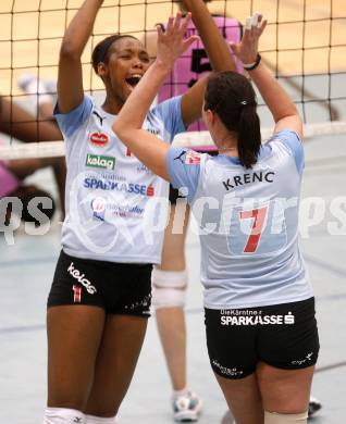 Volleyball Damen Bundesliga. ATSC Wildcats gegen Post SV Wien. HOLNESS "Tasha" Sherline, KRENC Paty  (Wildcats). Klagenfurt, am 16.4.2008.
Copyright Kuess

---
pressefotos, pressefotografie, kuess, qs, qspictures, sport, bild, bilder, bilddatenbank