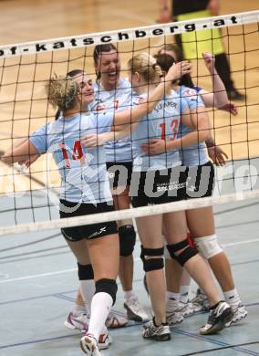 Volleyball Damen Bundesliga. ATSC Wildcats gegen Post SV Wien. Jubel (Wildcats). Klagenfurt, am 16.4.2008.
Copyright Kuess

---
pressefotos, pressefotografie, kuess, qs, qspictures, sport, bild, bilder, bilddatenbank