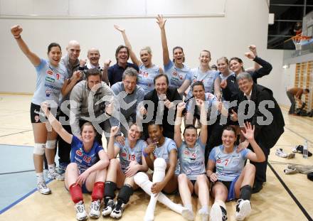 Volleyball Damen Bundesliga. ATSC Wildcats gegen Post SV Wien. Jubel (Wildcats). Klagenfurt, am 16.4.2008.
Copyright Kuess

---
pressefotos, pressefotografie, kuess, qs, qspictures, sport, bild, bilder, bilddatenbank