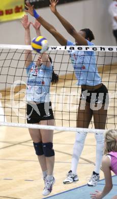 Volleyball Damen Bundesliga. ATSC Wildcats gegen Post SV Wien. Maja Praeprost, Sherline Tasha Holness (Wildcats). Klagenfurt, am 16.4.2008.
Copyright Kuess

---
pressefotos, pressefotografie, kuess, qs, qspictures, sport, bild, bilder, bilddatenbank