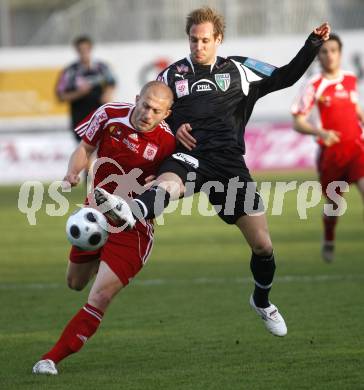 Fussball. Red Zac Bundesliga. FC Kaernten gegen FC Pax Gratkorn. Aljosa Vojnovic (FCK), Martin Ehrenreich (Gratkorn). Klagenfurt, am 18.4.2008.
Copyright Kuess

---
pressefotos, pressefotografie, kuess, qs, qspictures, sport, bild, bilder, bilddatenbank