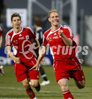 Fussball. Red Zac Bundesliga. FC Kaernten gegen FC Pax Gratkorn. Torjubel Michael Miksits (FCK). Klagenfurt, am 18.4.2008.
Copyright Kuess

---
pressefotos, pressefotografie, kuess, qs, qspictures, sport, bild, bilder, bilddatenbank