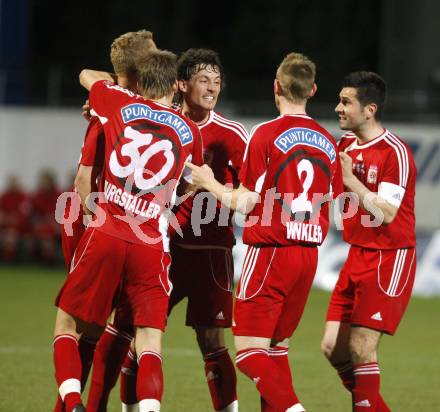 Fussball. Red Zac Bundesliga. FC Kaernten gegen FC Pax Gratkorn. Torjubel (FCK). Klagenfurt, am 18.4.2008.
Copyright Kuess

---
pressefotos, pressefotografie, kuess, qs, qspictures, sport, bild, bilder, bilddatenbank