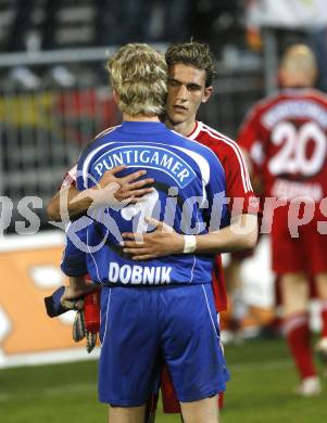 Fussball. Red Zac Bundesliga. FC Kaernten gegen FC Pax Gratkorn. Manuel Wallner, Christian Dobnik (FCK). Klagenfurt, am 18.4.2008.
Copyright Kuess

---
pressefotos, pressefotografie, kuess, qs, qspictures, sport, bild, bilder, bilddatenbank