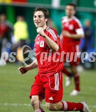 Fussball. Red Zac Bundesliga. FC Kaernten gegen FC Pax Gratkorn. Jubel Helmut Koenig (FCK). Klagenfurt, am 18.4.2008.
Copyright Kuess

---
pressefotos, pressefotografie, kuess, qs, qspictures, sport, bild, bilder, bilddatenbank