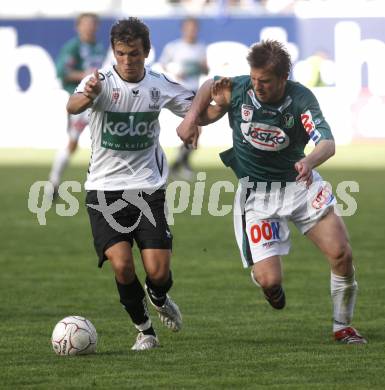 Fussball T-Mobile Bundesliga. SK Austria Kaernten gegen Ried. Haris Bukva (K), Bozo Kovacevic (Ried). Klagenfurt, 20.4.2008.
Copyright Kuess

---
pressefotos, pressefotografie, kuess, qs, qspictures, sport, bild, bilder, bilddatenbank