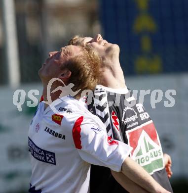 Fussball. Regionalliga. SAK gegen Feldkirchen. Sadjak Simon (SAK), Presterl Mario (Feldkirchen). Klagenfurt, 19.4.2008.
Copyright Kuess

---
pressefotos, pressefotografie, kuess, qs, qspictures, sport, bild, bilder, bilddatenbank