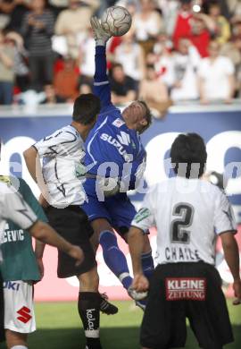 Fussball T-Mobile Bundesliga. SK Austria Kaernten gegen Ried. Thomas Pirker, Carlos Chaile (K), Hans-Peter Berger (Ried). Klagenfurt, 20.4.2008.
Copyright Kuess

---
pressefotos, pressefotografie, kuess, qs, qspictures, sport, bild, bilder, bilddatenbank