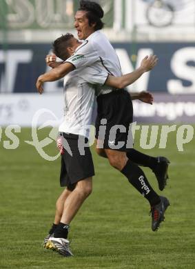 Fussball T-Mobile Bundesliga. SK Austria Kaernten gegen Ried. Jubel Alexander Hauser, Carlos Chaile. Klagenfurt, 20.4.2008.
Copyright Kuess

---
pressefotos, pressefotografie, kuess, qs, qspictures, sport, bild, bilder, bilddatenbank