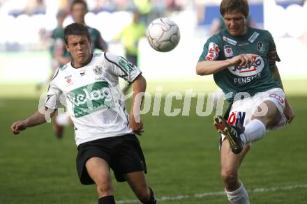 Fussball T-Mobile Bundesliga. SK Austria Kaernten gegen Ried. Zlatko Junuzovic (Kaernten), Oliver Glasner (Ried). Klagenfurt, 20.4.2008.
Copyright Kuess

---
pressefotos, pressefotografie, kuess, qs, qspictures, sport, bild, bilder, bilddatenbank