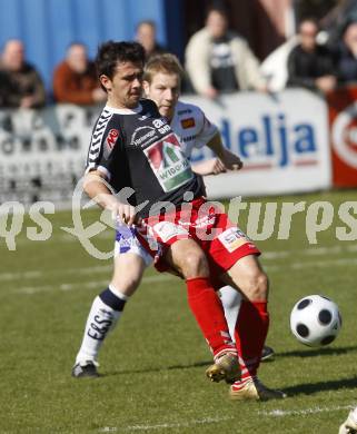 Fussball. Regionalliga. SAK gegen Feldkirchen. Thomas Reichhold (SAK), Auron Miloti (Feldkirchen). Klagenfurt, 19.4.2008.
Copyright Kuess

---
pressefotos, pressefotografie, kuess, qs, qspictures, sport, bild, bilder, bilddatenbank