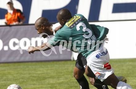 Fussball T-Mobile Bundesliga. SK Austria Kaernten gegen Ried. Chiquinho (Kaernten), Kujabi Pasaikov (Ried). Klagenfurt, 20.4.2008.21.3.2008.

Copyright Kuess

---
pressefotos, pressefotografie, kuess, qs, qspictures, sport, bild, bilder, bilddatenbank