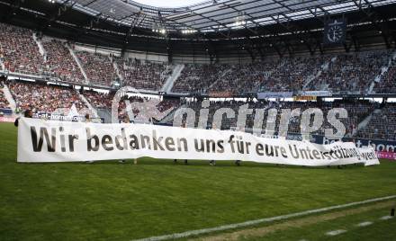 Fussball T-Mobile Bundesliga. SK Austria Kaernten gegen Ried. Dank an die Fans. Klagenfurt, 20.4.2008.
Copyright Kuess

---
pressefotos, pressefotografie, kuess, qs, qspictures, sport, bild, bilder, bilddatenbank