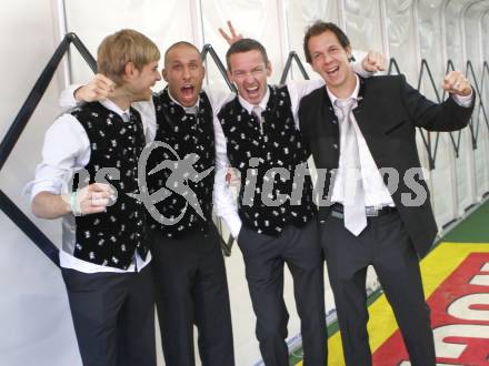 Fussball T-Mobile Bundesliga. SK Austria Kaernten gegen Ried. Jubel Manuel Weber, Patrick Wolf, Martin Hiden, Gerald Krajic
. Klagenfurt, 20.4.2008.
Copyright Kuess

---
pressefotos, pressefotografie, kuess, qs, qspictures, sport, bild, bilder, bilddatenbank