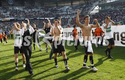 Fussball T-Mobile Bundesliga. SK Austria Kaernten gegen Ried. Jubel Austria Kaernten. Klagenfurt, 20.4.2008.
Copyright Kuess

---
pressefotos, pressefotografie, kuess, qs, qspictures, sport, bild, bilder, bilddatenbank