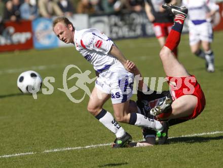 Fussball. Regionalliga. SAK gegen Feldkirchen. Sadjak Simon (SAK), Striednig Patrick Rene (Feldkirchen). Klagenfurt, 19.4.2008.
Copyright Kuess

---
pressefotos, pressefotografie, kuess, qs, qspictures, sport, bild, bilder, bilddatenbank