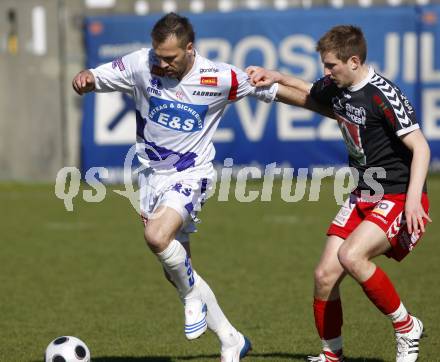 Fussball. Regionalliga. SAK gegen Feldkirchen. Jolic Goran (SAK), Michael Rebernig (Feldkirchen). Klagenfurt, 19.4.2008.
Copyright Kuess

---
pressefotos, pressefotografie, kuess, qs, qspictures, sport, bild, bilder, bilddatenbank