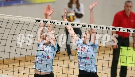 Volleyball Damen Bundesliga. ATSC Wildcats gegen Post SV Wien. SUMPER Sigrid, PRAEPROST Maja (Wildcats). Klagenfurt, am 23.4.2008.
Copyright Kuess

---
pressefotos, pressefotografie, kuess, qs, qspictures, sport, bild, bilder, bilddatenbank