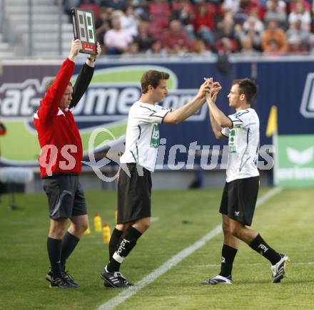 Fussball T-Mobile Bundesliga. SK Austria Kaernten gegen Ried. Thomas Pirker, Alexander Hauser (Kaernten). Klagenfurt, 20.4.2008.
Copyright Kuess

---
pressefotos, pressefotografie, kuess, qs, qspictures, sport, bild, bilder, bilddatenbank