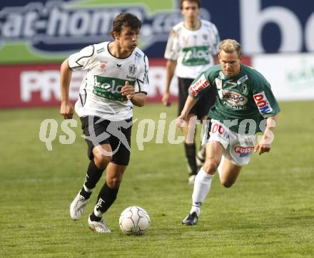 Fussball T-Mobile Bundesliga. SK Austria Kaernten gegen Ried. Haris Bukva (Kaernten), Daniel Toth (Ried). Klagenfurt, 20.4.2008.
Copyright Kuess

---
pressefotos, pressefotografie, kuess, qs, qspictures, sport, bild, bilder, bilddatenbank