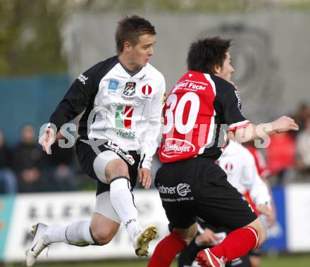 Fussball Regionalliga. WAC/St.Andrae gegen TSV Hartberg.  Rok Roj (St.Andrae), Roland Kelbert (Hartberg). St. Andrae, am 25.4.2008.
Copyright Kuess

---
pressefotos, pressefotografie, kuess, qs, qspictures, sport, bild, bilder, bilddatenbank