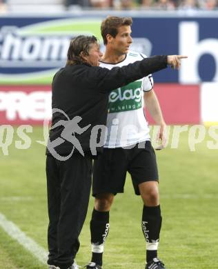 Fussball T-Mobile Bundesliga. SK Austria Kaernten gegen Ried. Trainer Frenkie Schinkels, Thomas Pirker (Kaernten). Klagenfurt, 20.4.2008.
Copyright Kuess

---
pressefotos, pressefotografie, kuess, qs, qspictures, sport, bild, bilder, bilddatenbank